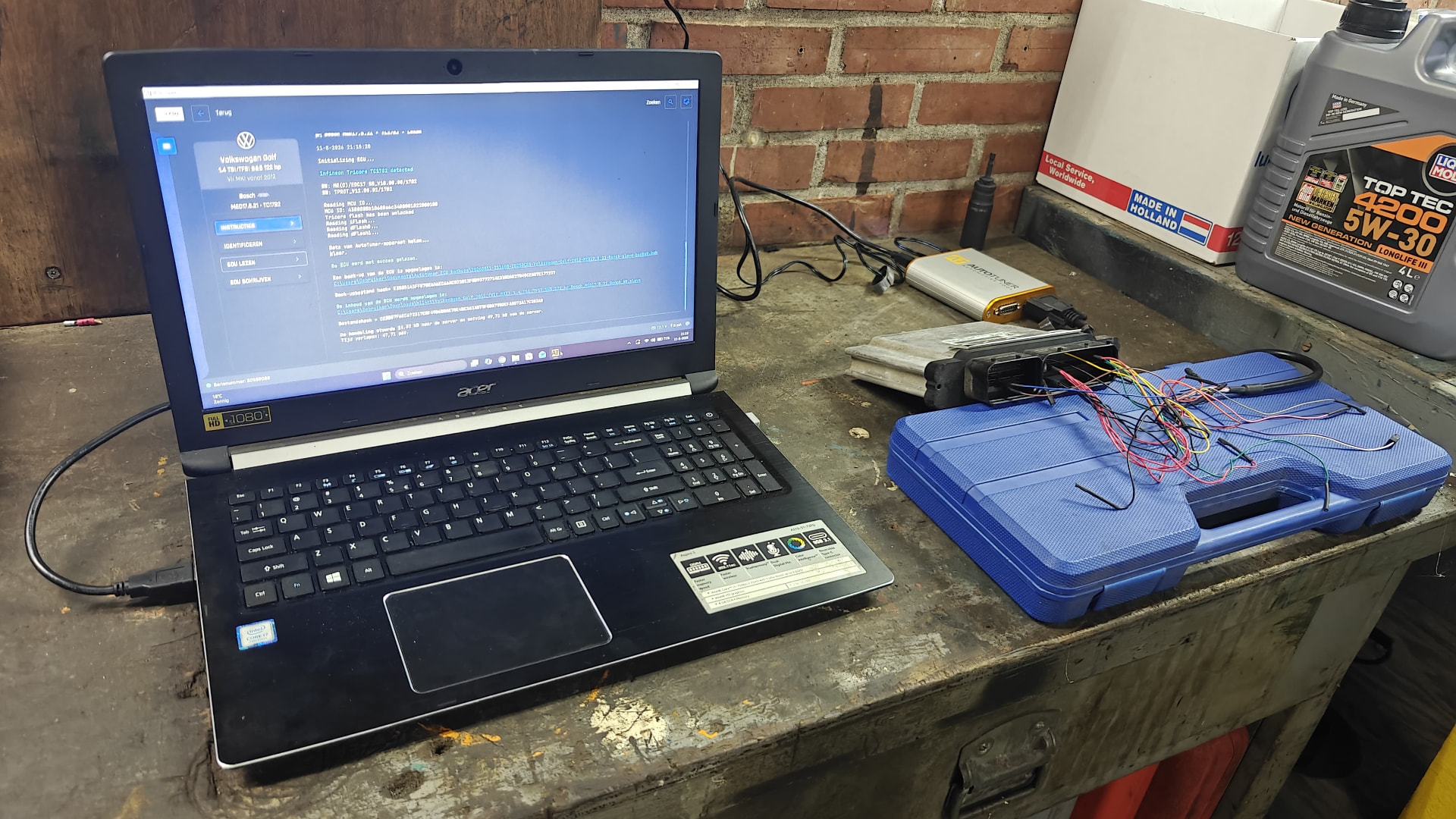ECU uitlezen voordat de chiptuning software wordt geschreven